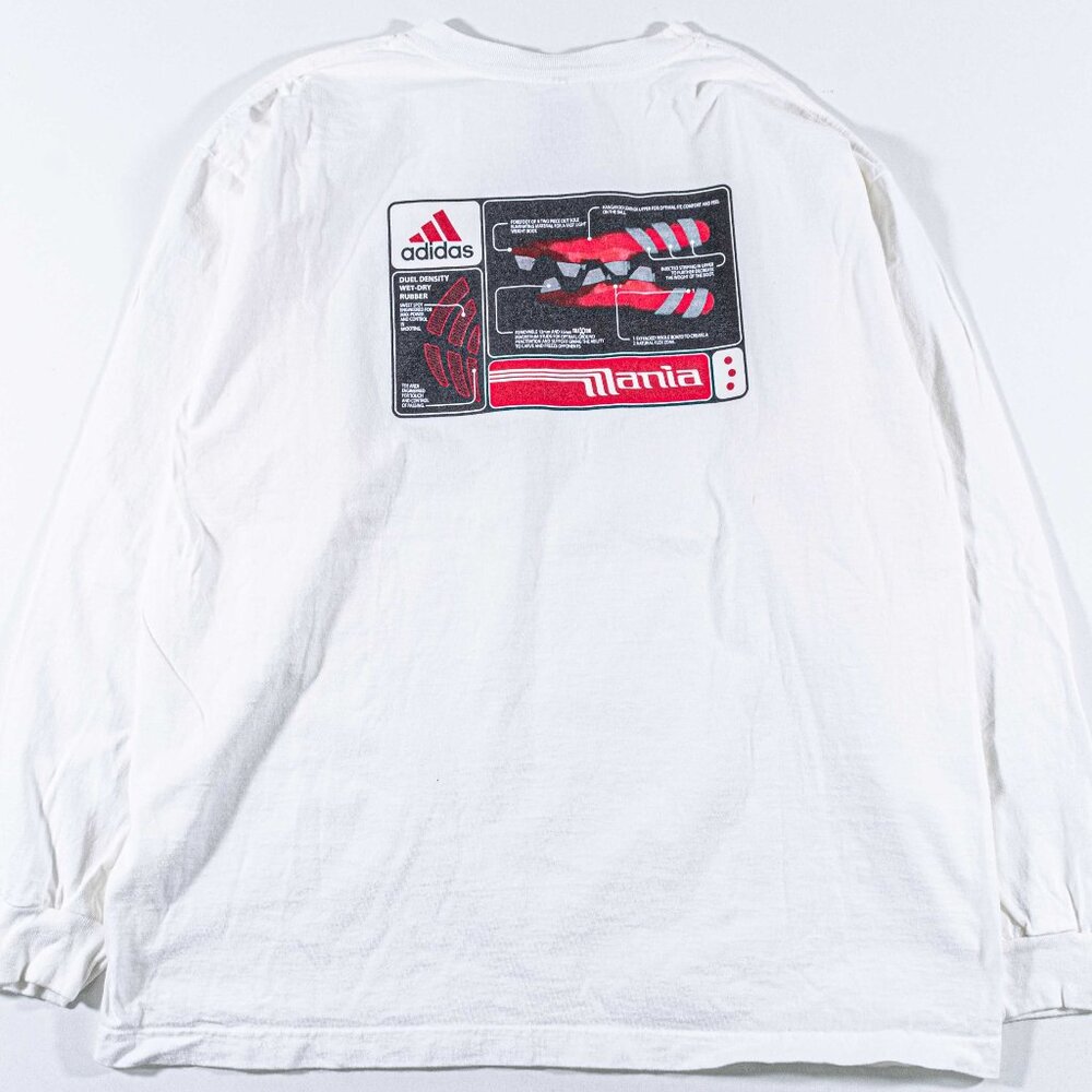 Adidas Predator Mania Soccer Jersey Shirt Large L/S White Vtg 2002 Blokecore
